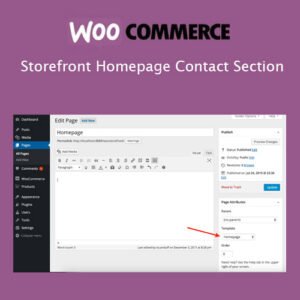 Storefront Homepage Contact Section AddOn