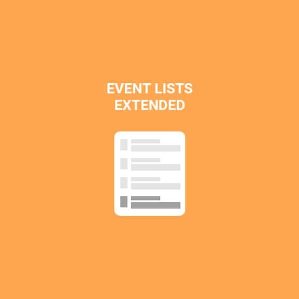 EventOn Events Lists Extended Addon