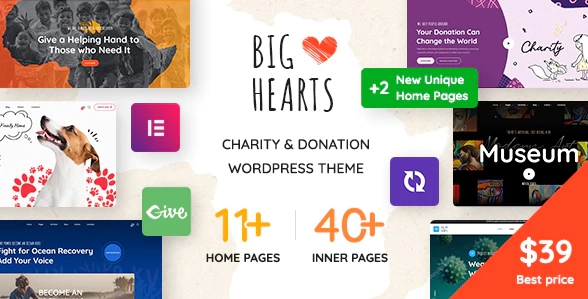 BigHearts – Charity & Donation WordPress Theme